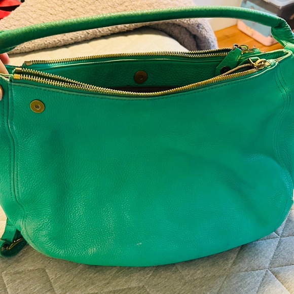 J.CREW Kelly Green Leather handbag - Picture 2 of 3